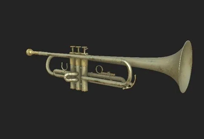 PBR Game 3D Models – Trumpet 4K