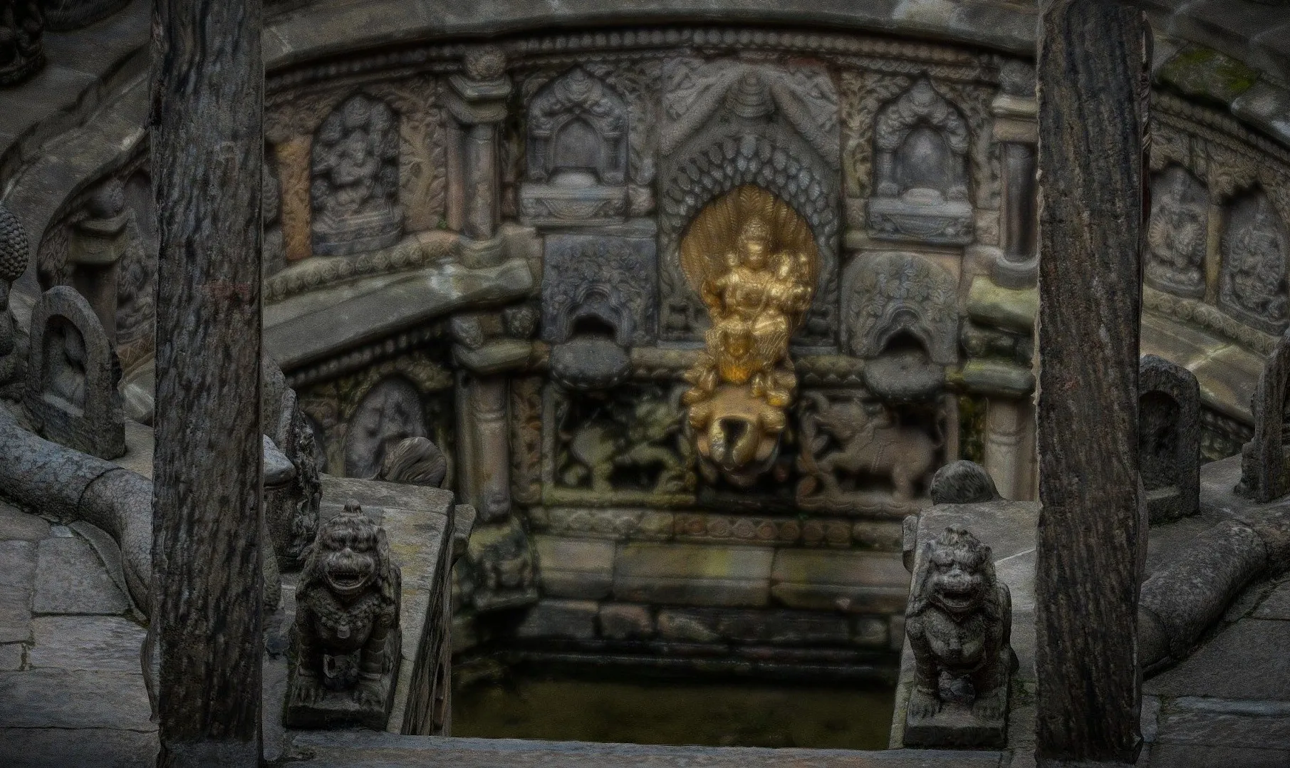 PBR Game 3D Models - Tusha Hiti Patan Durbar Square