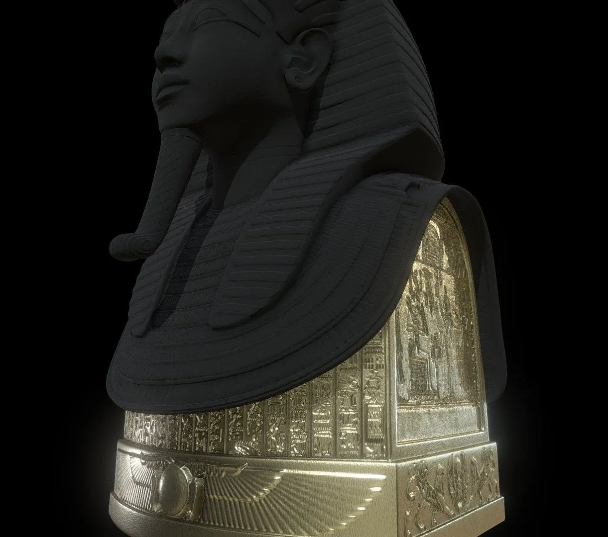 PBR Game 3D Models – Tutankhamuns Mask Stand