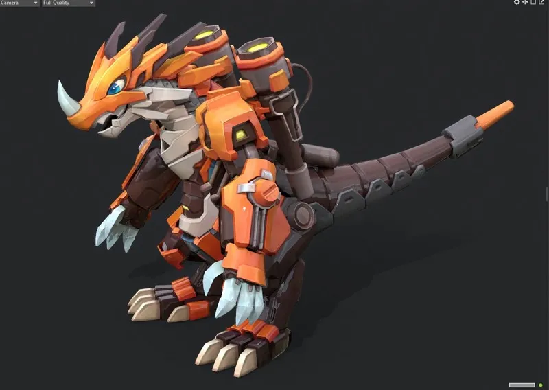 PBR Game 3D Models - Tyrannosaurus robot