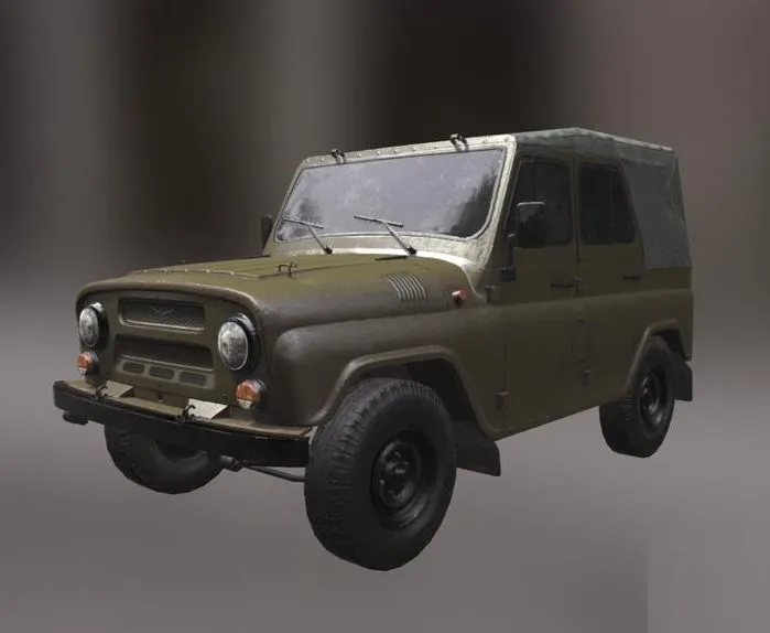 PBR Game 3D Models – UAZ Hunter military vehicle