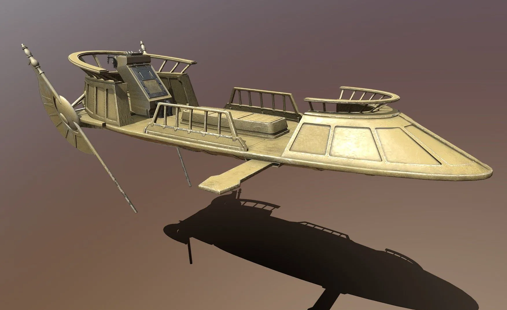PBR Game 3D Models – Ubrikkian Industries Bantha Ii Cargo Skiff