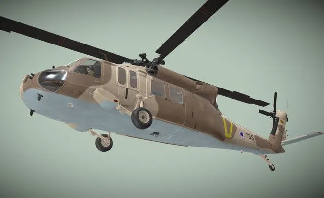 PBR Game 3D Models – UH 60 Israel Basic Animation