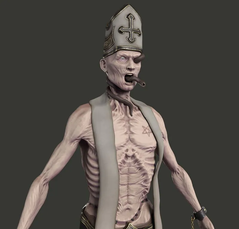 PBR Game 3D Models – Undead Priest