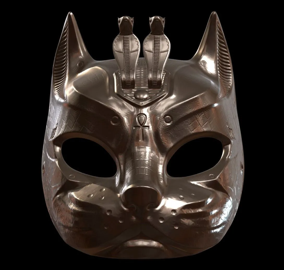 PBR Game 3D Models – Uraeus Cat Mask Iii 3D Printing V2