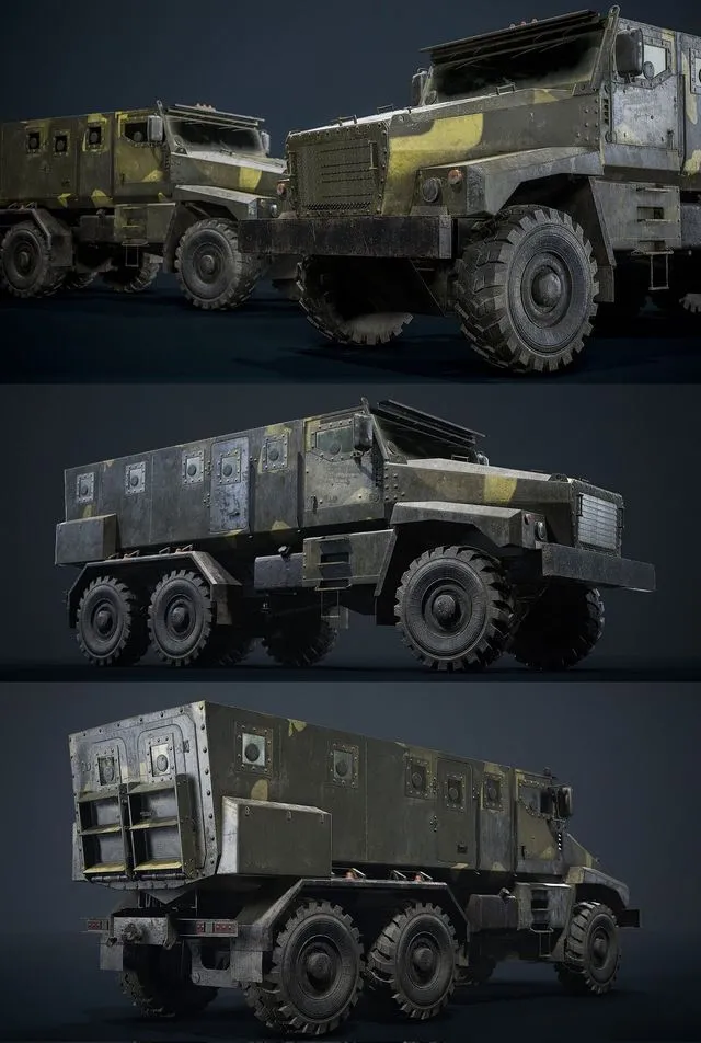 PBR Game 3D Models – Ural-4320-VV