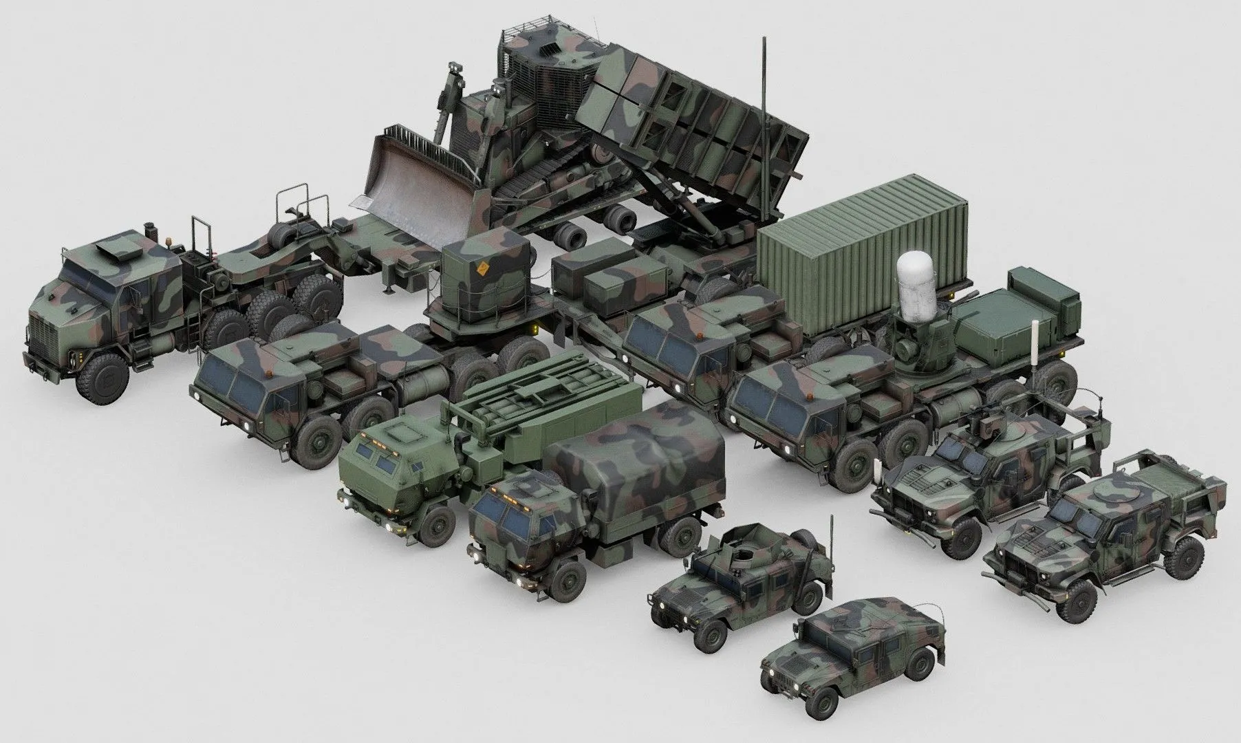 PBR Game 3D Models – Us Military Vehicles