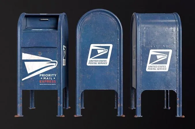 PBR Game 3D Models – USPS Mailbox