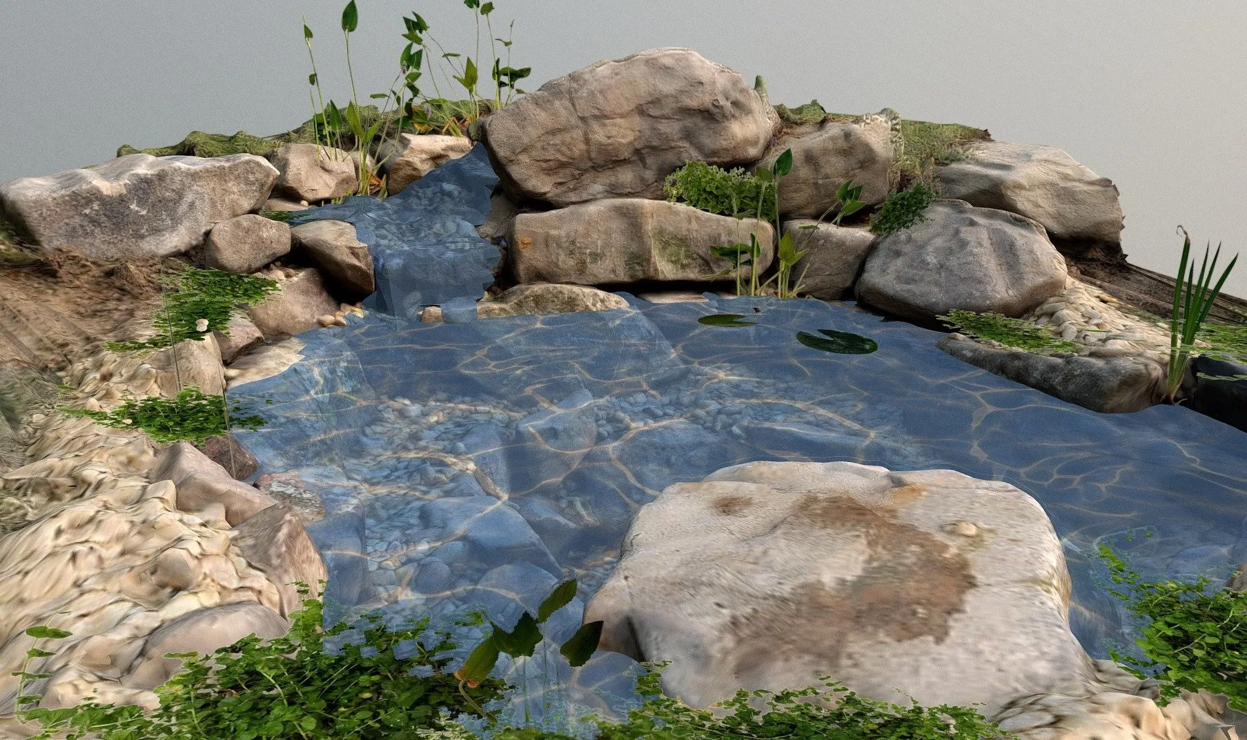 PBR Game 3D Models – Valley Pond