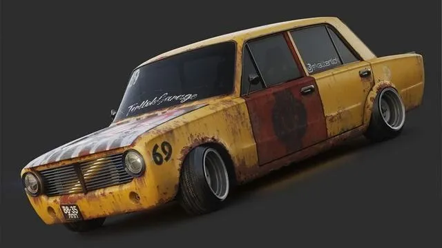 PBR Game 3D Models – VAZ-2101 Rat Edition