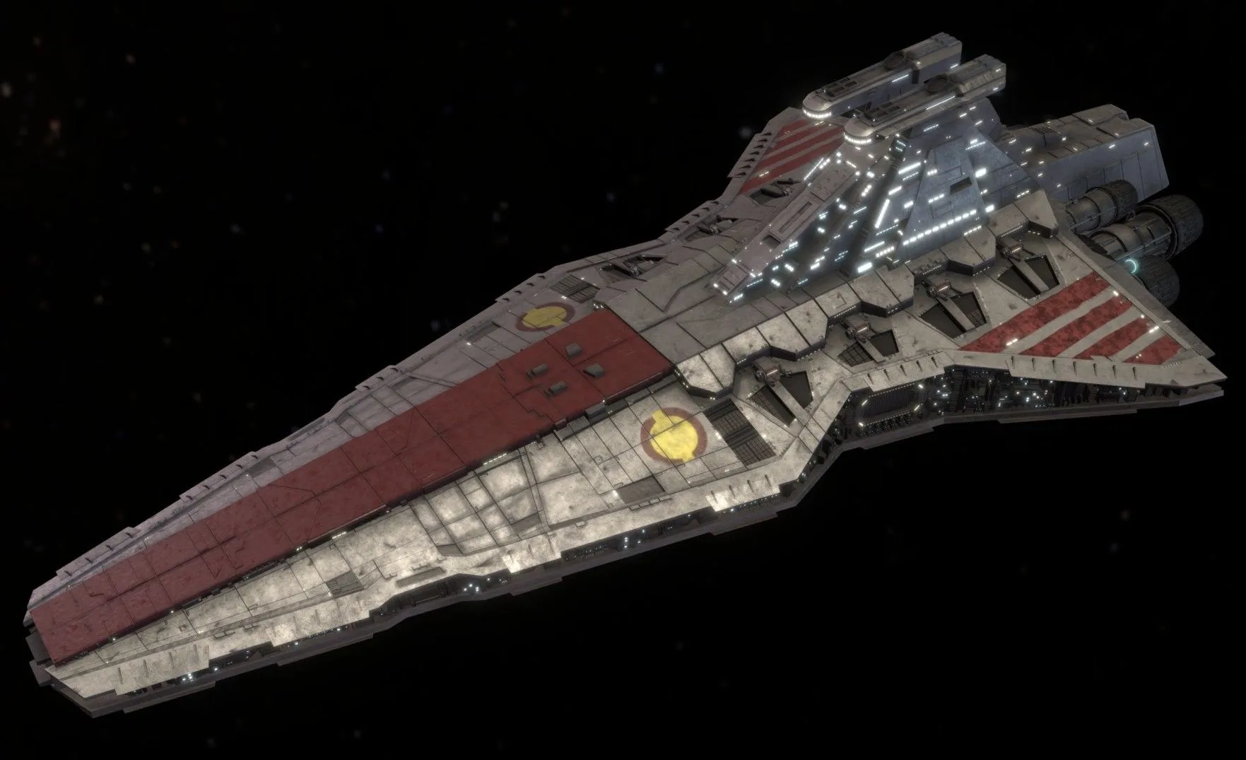 PBR Game 3D Models – Venator Class Republic Star Destroyer