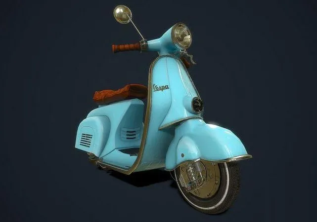 PBR Game 3D Models – Vespa scooter