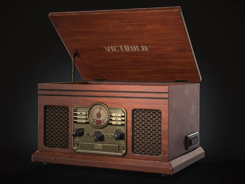 PBR Game 3D Models – Victrola VTA-200B Record player