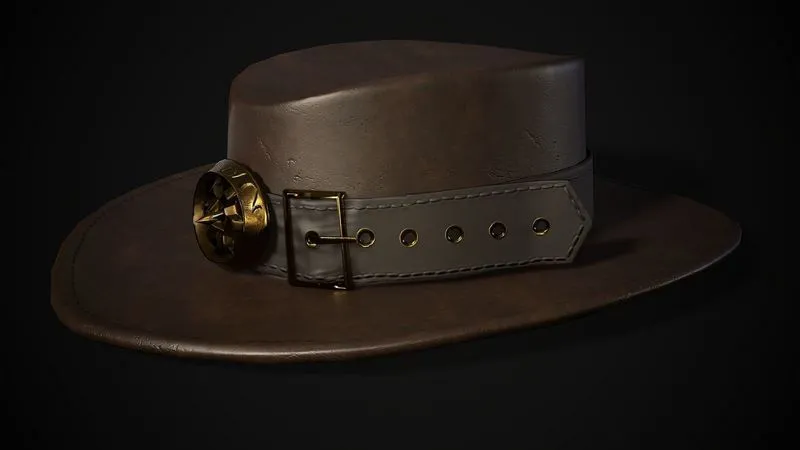 PBR Game 3D Models – Vintage hat