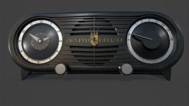 PBR Game 3D Models – Vintage Zenith Delux radio