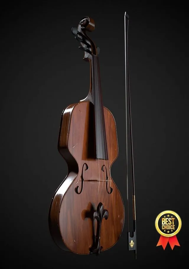 PBR Game 3D Models – Violin FM Ashley 5 String music instrument