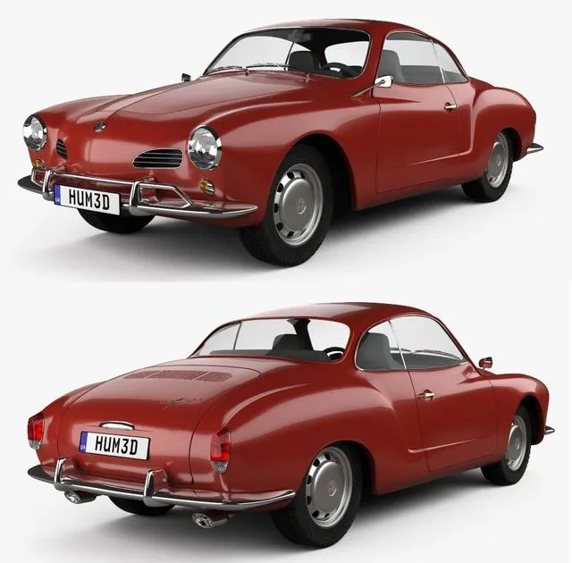 PBR Game 3D Models – Volkswagen Karmann Ghia 1955