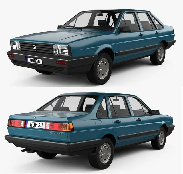 PBR Game 3D Models – Volkswagen Santana CN-spec 1985