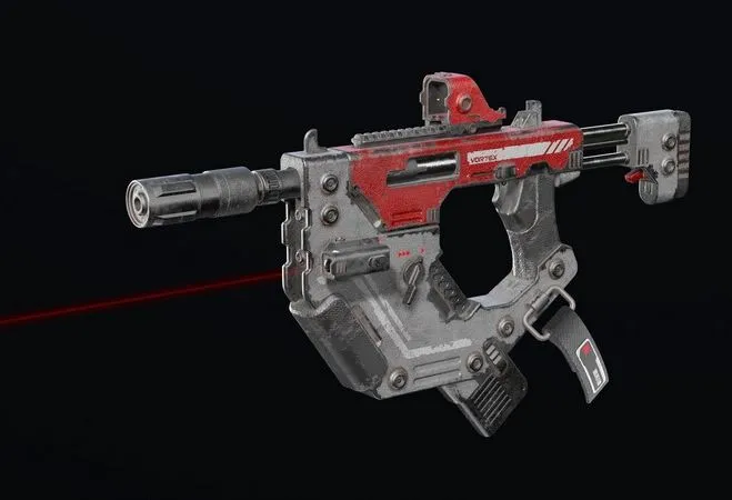 PBR Game 3D Models - Vortex SMG