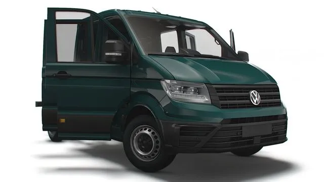 PBR Game 3D Models – VW Crafter Chassis DoubleCab L1 HQInterior 2023