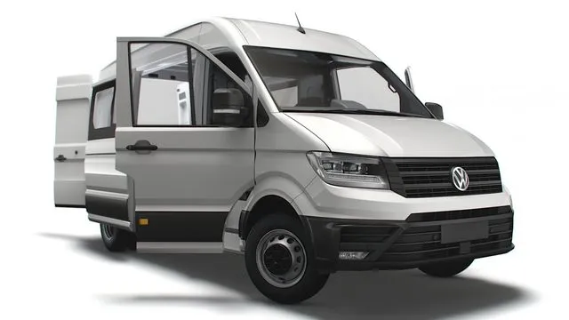 PBR Game 3D Models – VW Crafter Combi L2H2 HQ Interior 2023