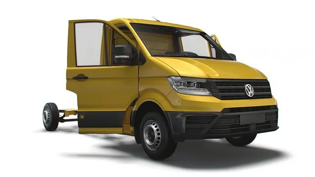 PBR Game 3D Models – VW Crafter Flat frame chassis HQ Interior 2023