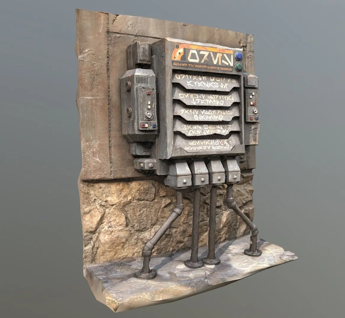 PBR Game 3D Models – Wall Detail From Star Wars Galaxys Edge