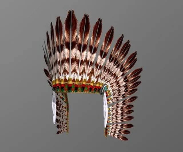 PBR Game 3D Models – War Bonnet 2