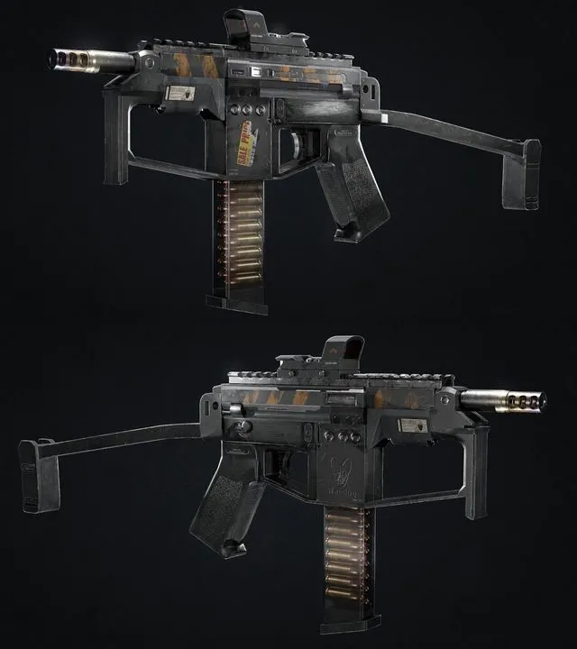 PBR Game 3D Models – Wardog SMG