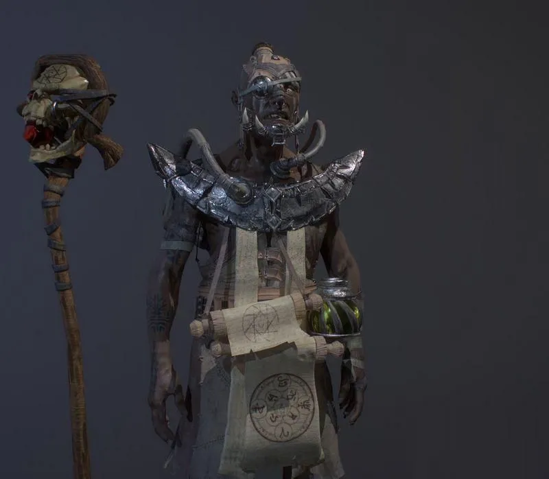 PBR Game 3D Models – Warlock wizard