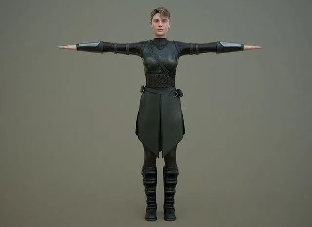 PBR Game 3D Models – Warrior Girl Spy