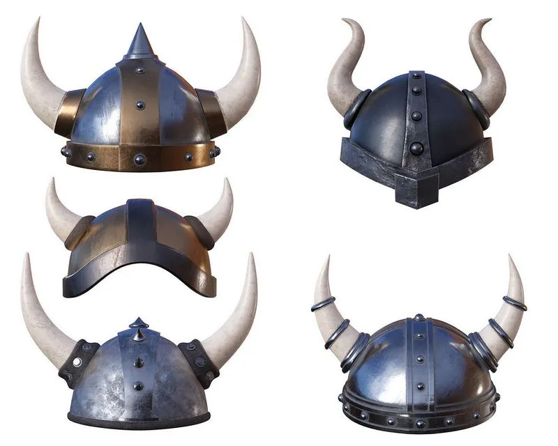 PBR Game 3D Models – Warrior helmets