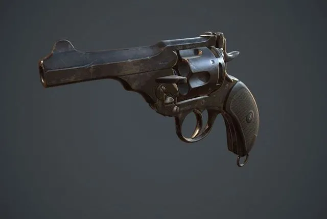 PBR Game 3D Models – Webley MkV pistol