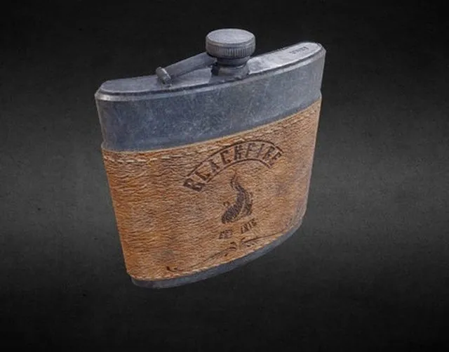 PBR Game 3D Models – Western Flask (Final)