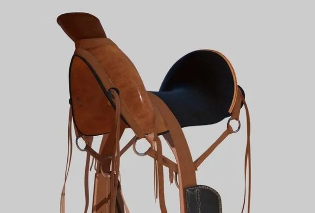 PBR Game 3D Models – Western Saddle