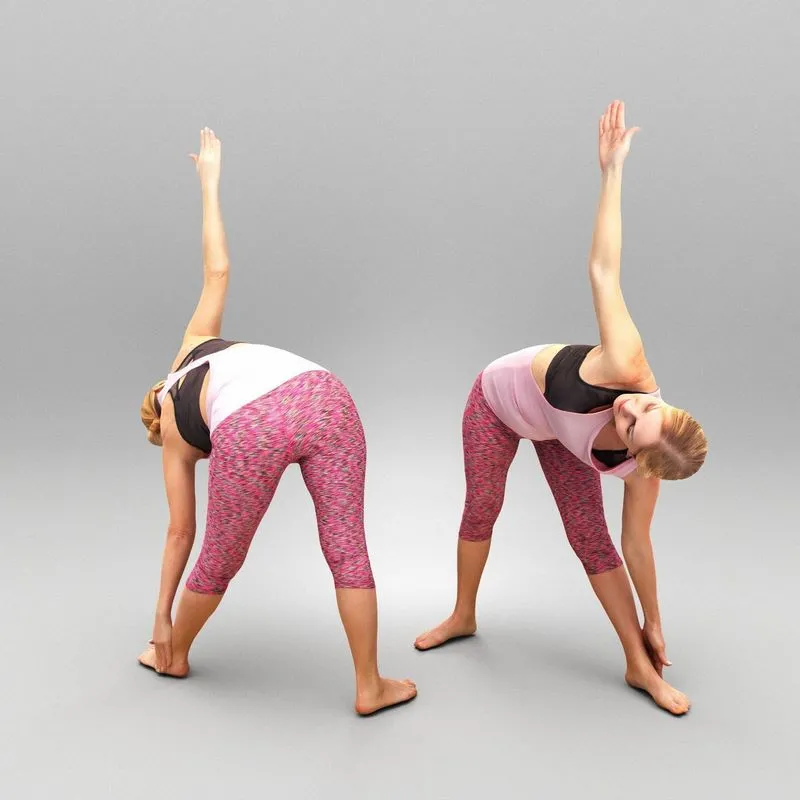 PBR Game 3D Models – Woman doing yoga 422