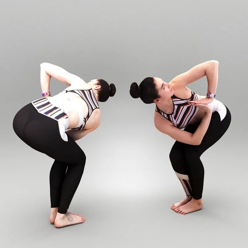 PBR Game 3D Models – Woman in sportswear meditating 387