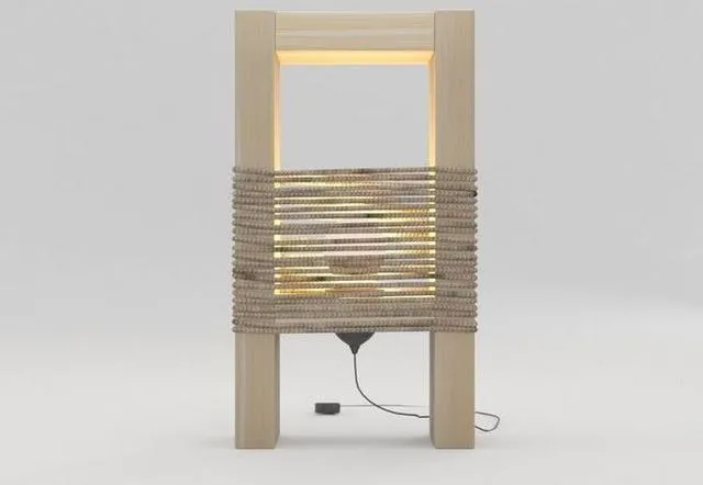 PBR Game 3D Models – Wooden Modern Lamp