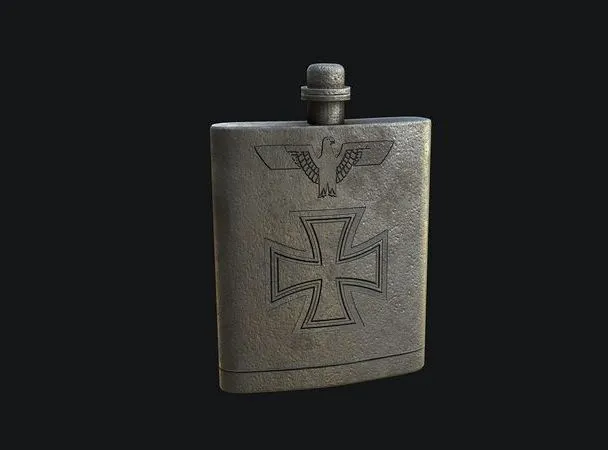 PBR Game 3D Models – WW2 Flask