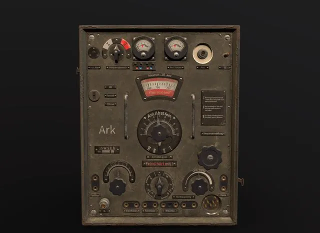 PBR Game 3D Models – WW2 German Transceiver