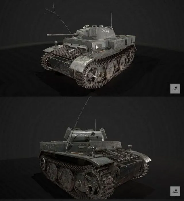 PBR Game 3D Models – WW2 Tank