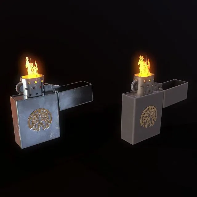 PBR Game 3D Models – Zippo lighter