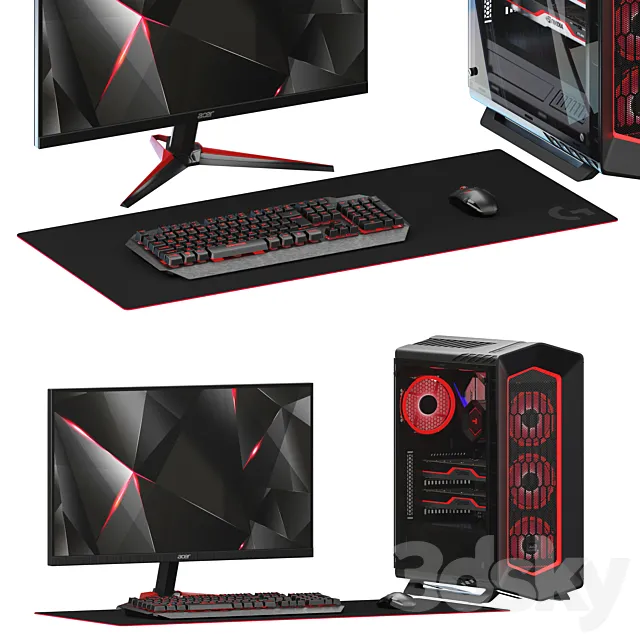 PC Gamer Set 3DModel