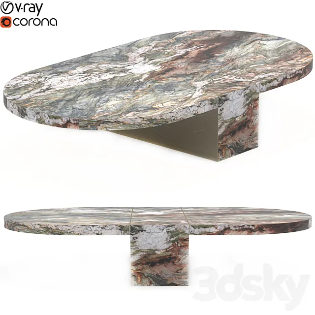 PD04 coffee table 3D Model PD04 coffee table 3D Model