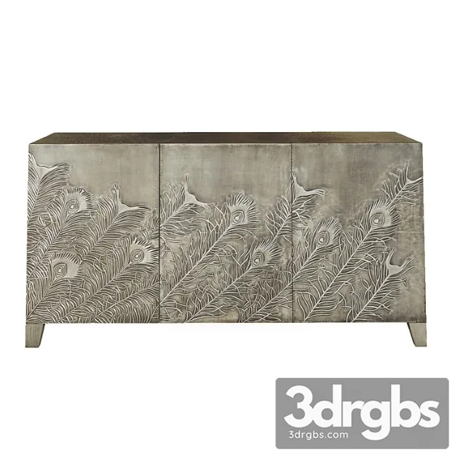 Peacock entertainment console by bernhardt. 2 3D Model Download