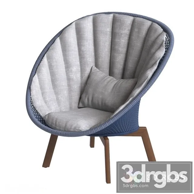 Peacock Lounge Chair 3D Model Download