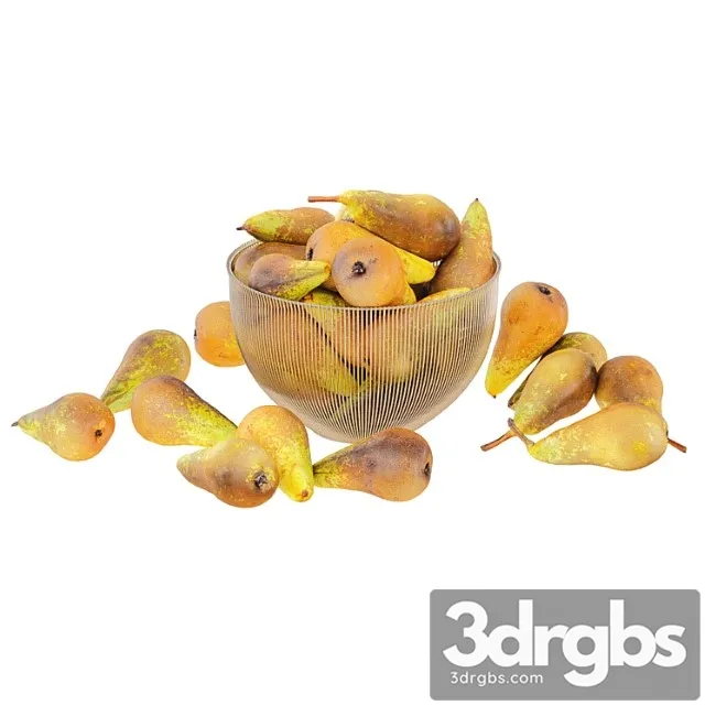 Pear Conference In Decorative Metal Vase 1 3D Model Download