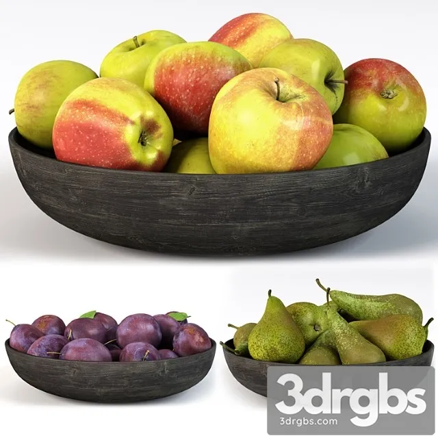 Pear grush apples 3D Model Download