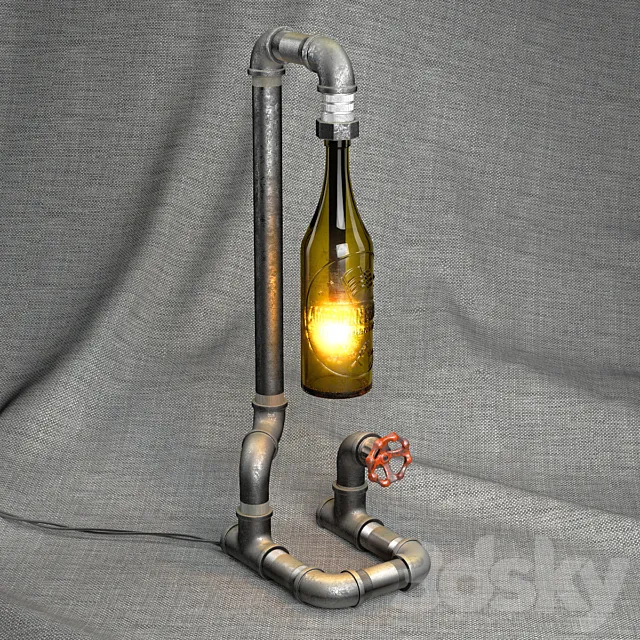 Peared Creation. Bottle Lamp 01 3DModel Peared Creation. Bottle Lamp 01 3DModel