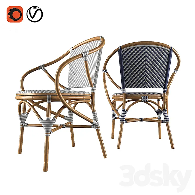 Pearl bistro chair 3D Model